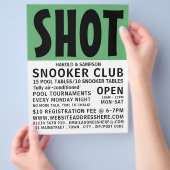 Modern Bold, Pool Club, Snooker Club Adverteren Flyer (Hand)
