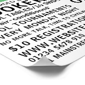 Modern Bold, Pool Club, Snooker Club Adverteren Poster (Hoek)