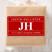 Modern Bold Professional | Rood & Wit Verzending Etiket (Insitu)