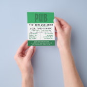 Modern Bold, Pub/Brewery Adverteren Flyer (Hand)