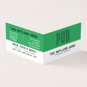 Modern Bold, Pub/Brewery, Gedetailleerd Visitekaartje (Buitenkant)