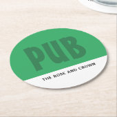 Modern Bold, Pub/Brewery Ronde Kartonnen Onderzetter (Gebogen)