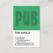 Modern Bold, Pub/Brewery Visitekaartje (Voorkant)