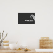 Modern Bold Rams Head Offset Logo Downloaden Poster (Keuken)
