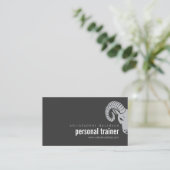 Modern Bold Rams Head Offset Visitekaartje (Staand voorkant)