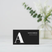 Modern Bold Red Black White Minimal Professional Visitekaartje (Staand voorkant)