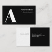 Modern Bold Red Black White Minimal Professional Visitekaartje (Voorkant / Achterkant)