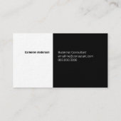 Modern Bold Red Black White Minimal Professional Visitekaartje (Achterkant)