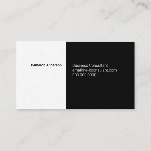 Modern Bold Red Black White Minimal Professional Visitekaartje (Achterkant)