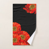 Modern Bold Red Poppy Flowers Bad Handdoek (Handdoek)