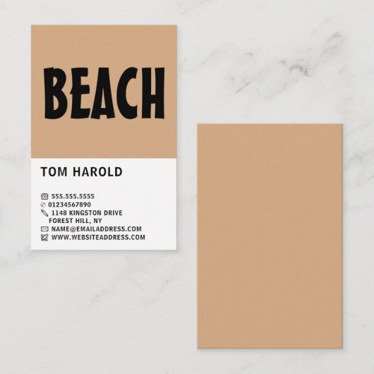 Modern Bold, reisagent Visitekaartje (Voorkant / Achterkant)