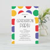 Modern Bold Retro 70s Afstuderen Kaart (Staand voorkant)