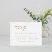Modern Bold Retro Lettering REAL Roos Gold RSVP Folie Uitnodiging Briefkaart (Staand Voorkant)