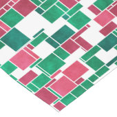 Modern Bold Rood en Groen Kerstmis Mondriaan Korte Tafelloper (Hoek)