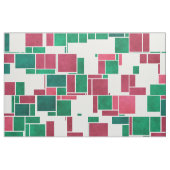 Modern Bold Rood en Groen Kerstmis Mondriaan Stof (Fat Quarter)