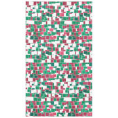 Modern Bold Rood en Groen Kerstmis Mondriaan Tafelkleed (Voorkant)