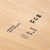 Modern Bold Save the Date Acryluitnodiging Acryl Uitnodigingen (Laagn)