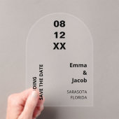 Modern Bold Save the Date Acryluitnodiging Acryl Uitnodigingen (Insitu (Draagbaar))
