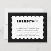 Modern Bold Scalloped Border multi-event bruiloft RSVP Kaartje (Voorkant)