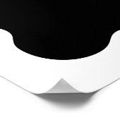 Modern Bold Scalloped Border Zwart Wit Bruiloft Poster (Hoek)