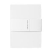 Modern Bold Scalloped Border Zwart Wit Bruiloft Uitnodigingen Wikkel (Achterkant Voorbeeld)