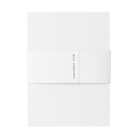 Modern Bold Scalloped Border Zwart Wit Bruiloft Uitnodigingen Wikkel (Achterkant Voorbeeld)