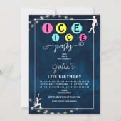 Modern Bold Schaatsen Tiener Meisje Verjaardagsfee Kaart (Voorkant)