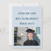 Modern Bold Script Boy High School Afstuderen Aankondiging (Voorkant)