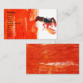 modern Bold Seafood Lobster Design Visitekaartje (Voorkant / Achterkant)