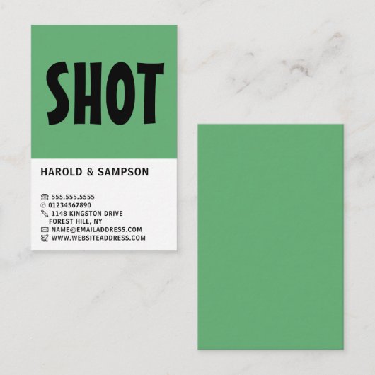 Modern Bold, Snooker Club, Pool/Snooker Player Visitekaartje (Voorkant / Achterkant)