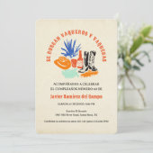 Modern Bold Spanish Mexican Cowboy Desert Birthday Kaart (Staand voorkant)