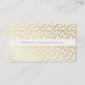 MODERN BOLD SPOT bloemmotief gouden hand getekend Visitekaartje (Achterkant)