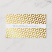 MODERN BOLD SPOT geo driehoekpatroon gouden folie Visitekaartje (Achterkant)