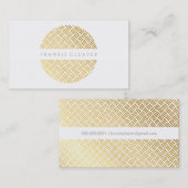 MODERN BOLD SPOT geweven patroon gouden hand getek Visitekaartje (Voorkant / Achterkant)
