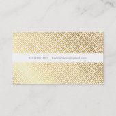 MODERN BOLD SPOT geweven patroon gouden hand getek Visitekaartje (Achterkant)