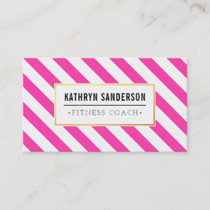 MODERN BOLD streep goud logo embleem helder roze Visitekaartje