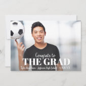 Modern Bold Stripe Afstuderen Foto Party nodigt ui Kaart (Voorkant)