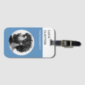 Modern Bold Stylish Typography Photographer Bagagelabel (Voorkant (horizontaal))