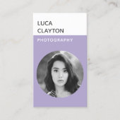 Modern Bold Stylish Typography Photographer Visitekaartje (Voorkant)