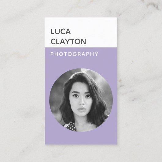 Modern Bold Stylish Typography Photographer Visitekaartje (Voorkant)