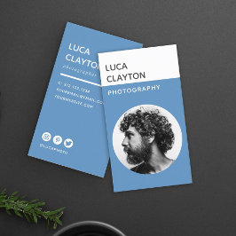Modern Bold Stylish Typography Photographer Visitekaartje