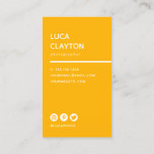 Modern Bold Stylish Typography Photographer Visitekaartje (Achterkant)