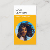 Modern Bold Stylish Typography Photographer Visitekaartje (Voorkant)