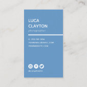 Modern Bold Stylish Typography Photographer Visitekaartje (Achterkant)