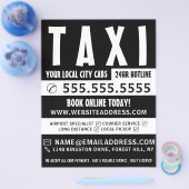 Modern Bold, Taxi Bedrijf met Prijslijst Flyer (Enkel)