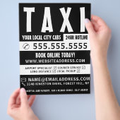 Modern Bold, Taxi Bedrijf met Prijslijst Flyer (Hand)