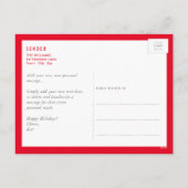 MODERN BOLD TYPE simpel zeer smakelijke kerstmunt Feestdagenkaart (Achterkant)