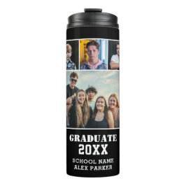 Modern Bold Typografie 4 Foto Collage Afstuderen Thermosbeker