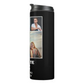 Modern Bold Typografie 4 Foto Collage Afstuderen Thermosbeker (Geroteerd rechts)