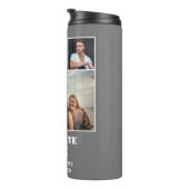 Modern Bold Typografie 4 Foto Collage Afstuderen Thermosbeker (Geroteerd rechts)